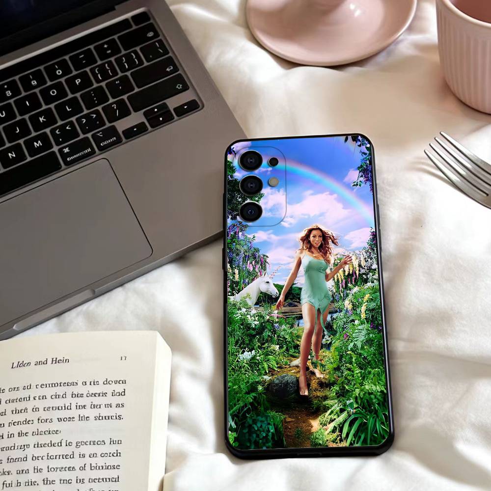 M-Mariah Carey Wallpaper  Phone Case For Samsung S25,24,23,22,30,21,10,9,Ultra,Plus,Lite,FE,4,5 G Soft Black Case