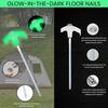 Screw-in Tent Stake Glow-in-the-dark Heavy Duty Outdoor Garden Yard Patio Lawn Camping Tarp Canopy Windproof Threaded Ground Spike Tent Peg