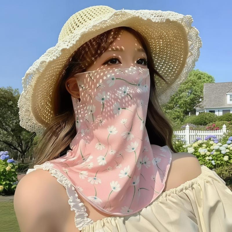 Summer Neck Collar Scarf Sun Protection Mask For Women Driving Cycling Uv Resistant Scarf Face Mask Neck Protector Neck Cover