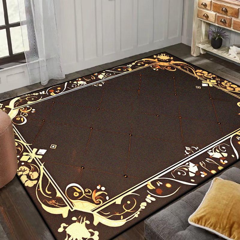 Black Gold Living Room Large Area Rug 200x300cm Luxury Decoration Home Coffee Table Area Carpet Bedroom Study Floor Mat Non-slip