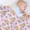 Pink Guinea Pig and Strawberry Pattern Throw Blanket blankets and throws manga Winter beds Soft Plush Plaid Blankets