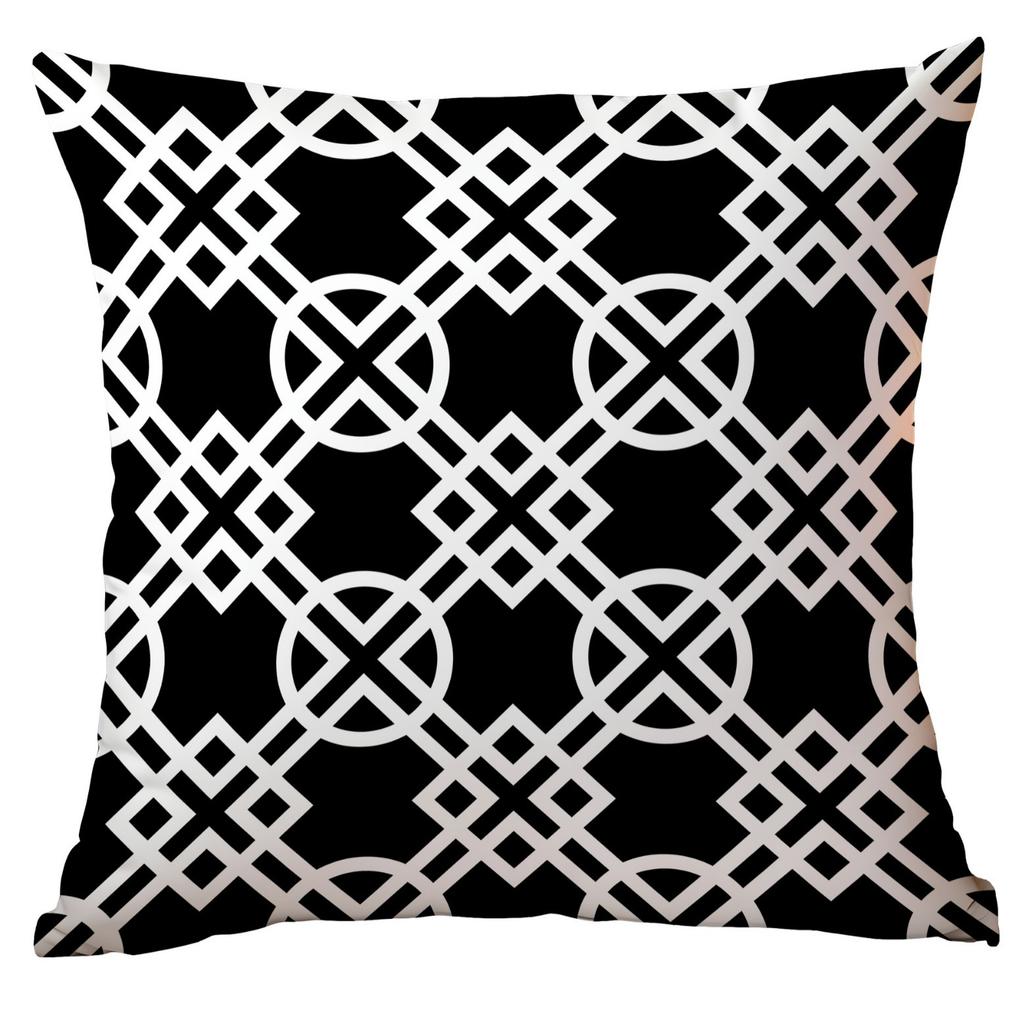 Polyester Colorful Geometric Pillow Case Combination Home Sofa Cushion Pillow Case