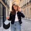 Chic Female Tweed Basic Jacket Coat Women Clothing Woolen Outerwear Long Sleeve Front Button Female Outerwear Chic Tops