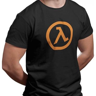 Half Life Logotyp T-shirt Half Life Skjorta för Herrar Comfort Colors T-shirts 180G Rund Hals Kort S