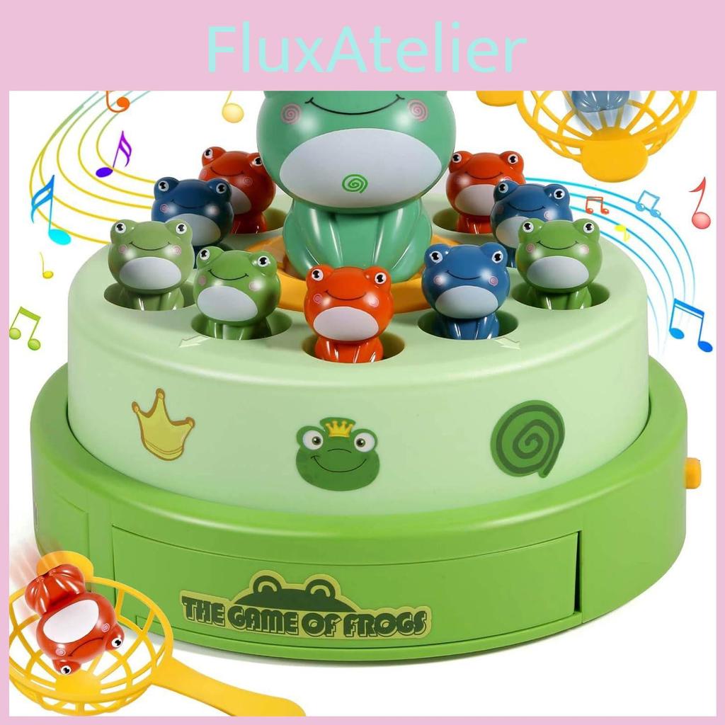 Electric Music Jumping Frog Spin Toy For Kids With Voice Control And Parentchild Interaction