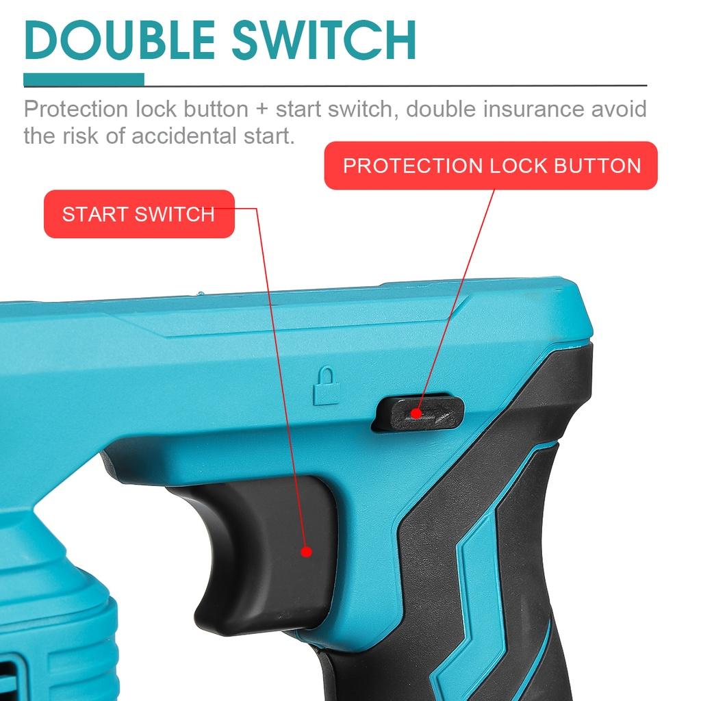 388VF 1500W Cordless Electric Reciprocating Saw with 4 Blades Saber Saw Wood Metal Cutting Tool For 18V Battery