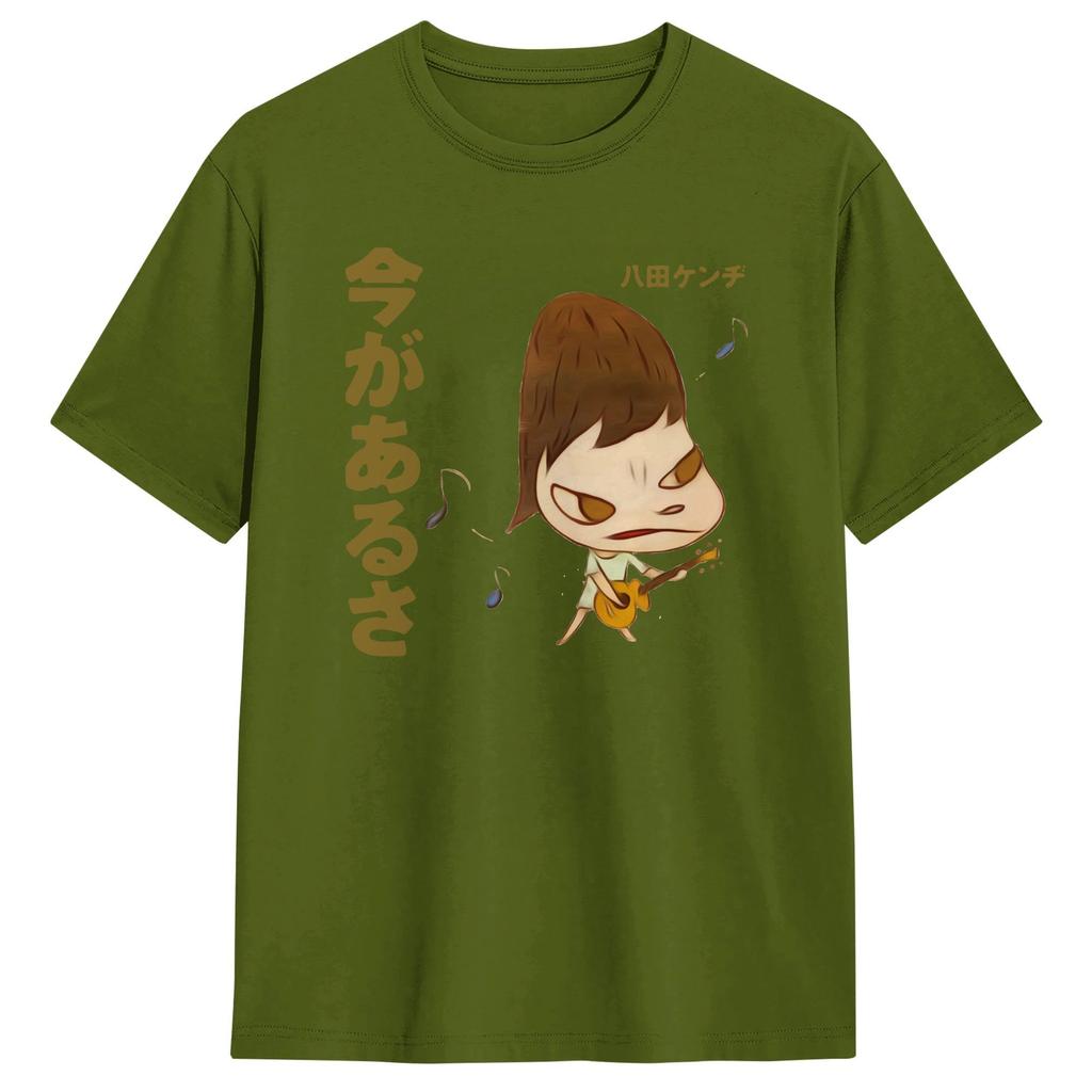 Yoshitomos Nara TShirts Unisex Women Novelty Pure Cotton Tee Shirt Crewneck Short Sleeve T Shirts Plus Size Clothes