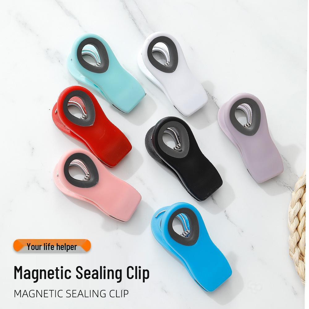 Magnetic Sealing Clips: Moisture-proof Food & Snack Preservers with Refrigerator Magnet Function