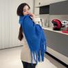 Autumn and winter new Maillard imitation cashmere plaid scarf women's winter senior sense versatile shawl thickened warm scarf