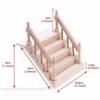 Delicate Miniature Handrail Staircase Plain Dollhouse Stairs  Mini House