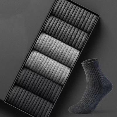 Chaussettes de sport déodorantes en coton pour homme, tube mi-long et long, design épais et tendance