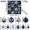 Electroplated Irregular Christmas Tree Ball Ornaments - Painted Plastic Hanging Baubles with Gift Box