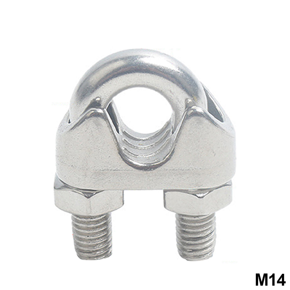 304 Stainless Steel U-type Clamp Wire Clips M2/3/4/5/6/8/10/12/14/16/18mm Rope Clip Bolts Rigging Hardware Clamps Rope Sleeve