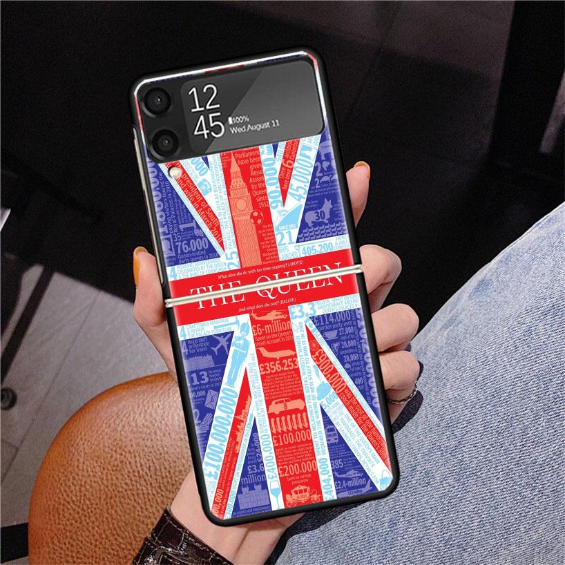 Union Jack England UK Flag Phone Case For Samsung Z Flip 7 6 5 4 3 Galaxy ZFlip7 ZFlip6 ZFlip5 ZFlip4 ZFlip3 5G Print Cover