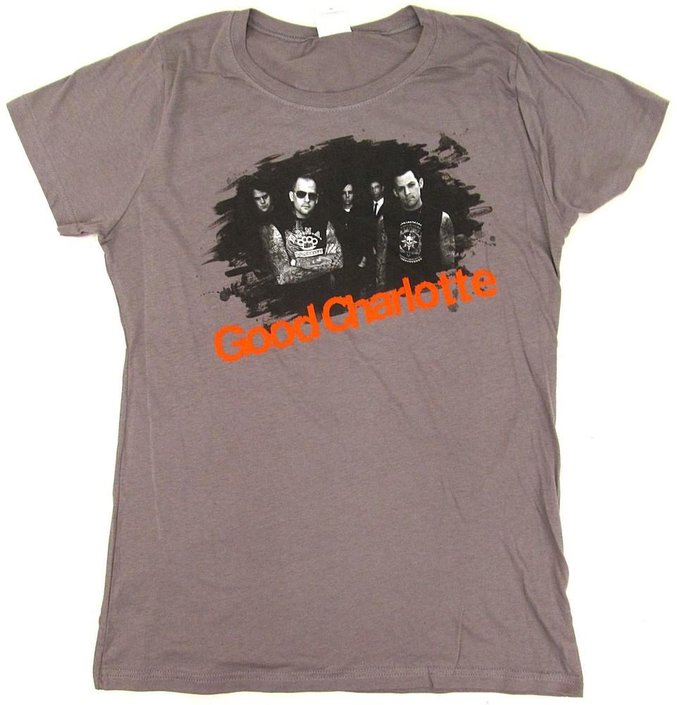 GOOD CHARLOTTE T-shirt Pop Punk Alt Rock Baby Doll Tee JUNIORS XL Gray New Unisex T-Shirt M