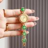 Fashionable, Personalized, Trend-setting Pearl Dial Gemstone Strap Ladies' Quartz Watch Suitable for Daily Wear and Christmas Gi