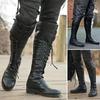 New European and American Retro Lace-up Motorcycle Boots Plus Size Men's Locomotive Boots