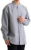 Lucky Charm Oversized Long Big Band Loose Size M Men's Shirt, Sleeve, Casual, Silhouette, Fashionable, Oversized, Collar, Fit, Gray,