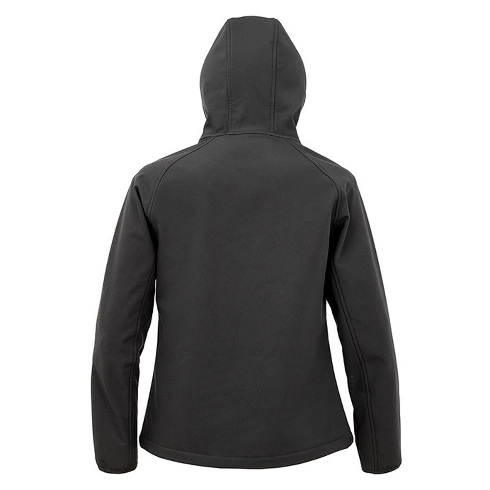 Result Genuine Recycled Womens/Ladies Hooded 3 Layer Printable Soft Shell Jacket