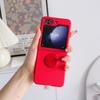 High Quality Soft Liquid Silicone Fold Phone Case for Samsung Z Flip 7 6 5 4 Shockproof Candy Color Ring Holder Cover