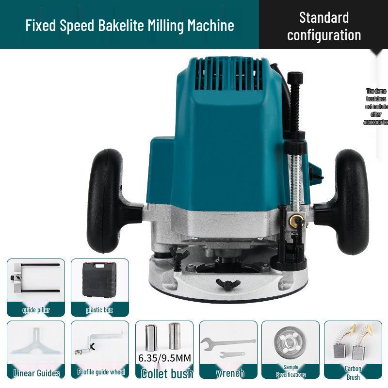 High-Power Multi-Functional Router: Industrial-Grade Bakelite Milling, Woodworking Engraving, Trimming, and Grooving Machine. Electric Tools.