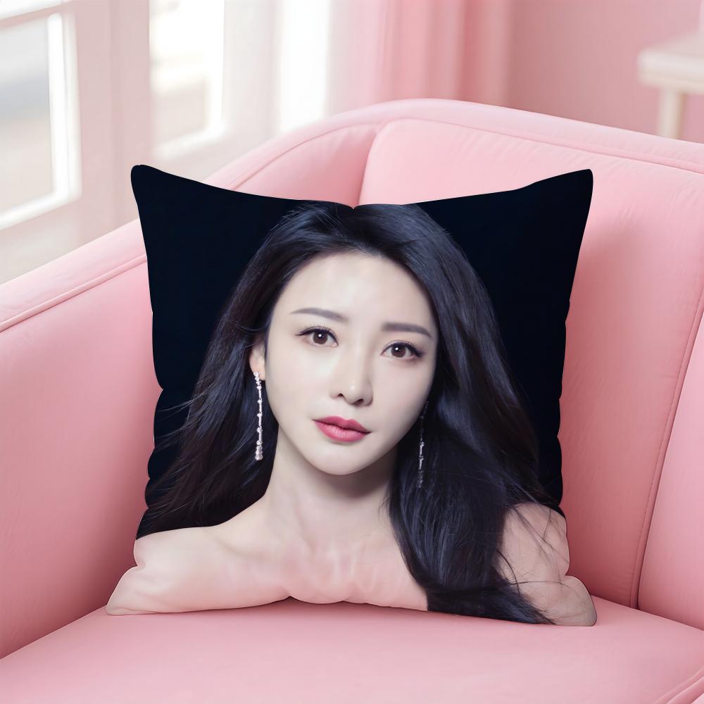 Popular fashion Chinese sexy actress LLiu Yan Cushion Cover Pillow Case Soft Friendly Fabric Concealed Zipper