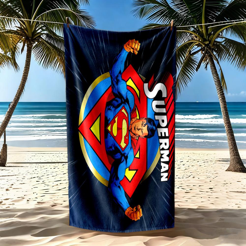 Superman Beach Towel High Absorbency & Quick-Dry Comfortable Lightweight