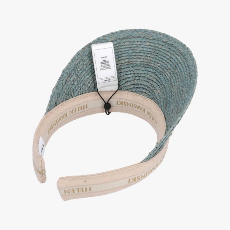 Helen Kaminski Bianca 8 Seaside Natural Logo Visor Sun Cap