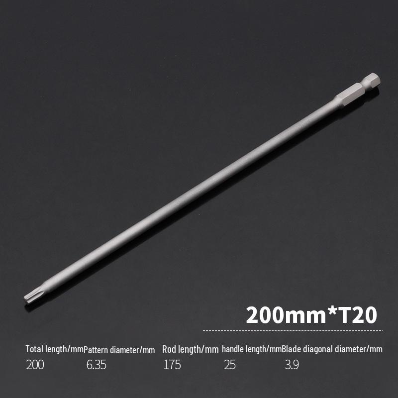 Extended Star Magnetic Screwdriver Bit Set T8/T25/T30/T40 for Electric Screwdrivers and Drills