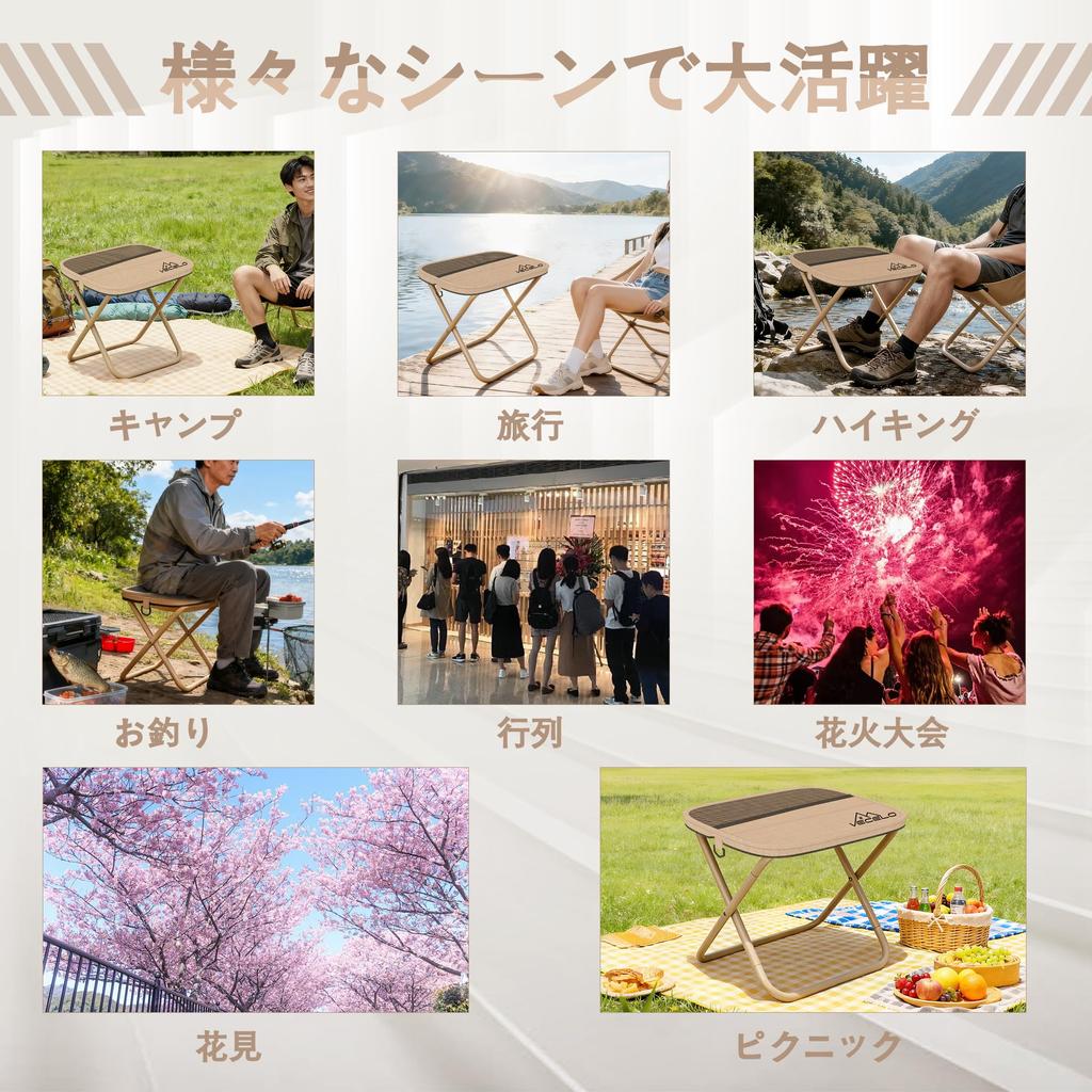 VECELO Conjunto dobrável de alumínio com ombro portátil ao ar livre compacto instruções japonesas 100KG Peso armazenamento integrado camping esportes fogos de artifício