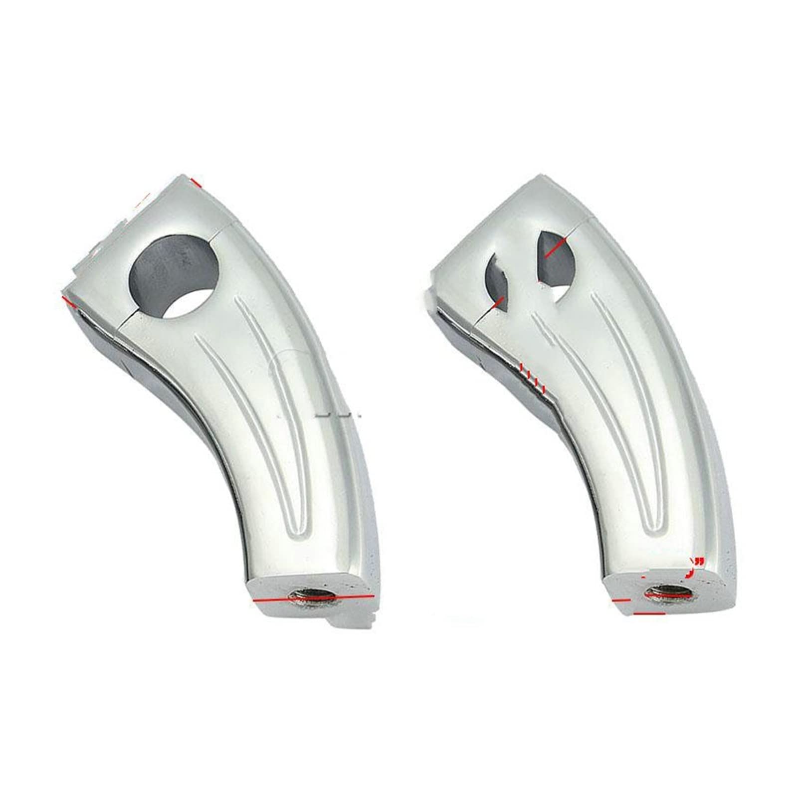 Handlebar Risers Motorcycle Chrome/Black 1  Inch 25mm Handlebar Riser For One size чёрный