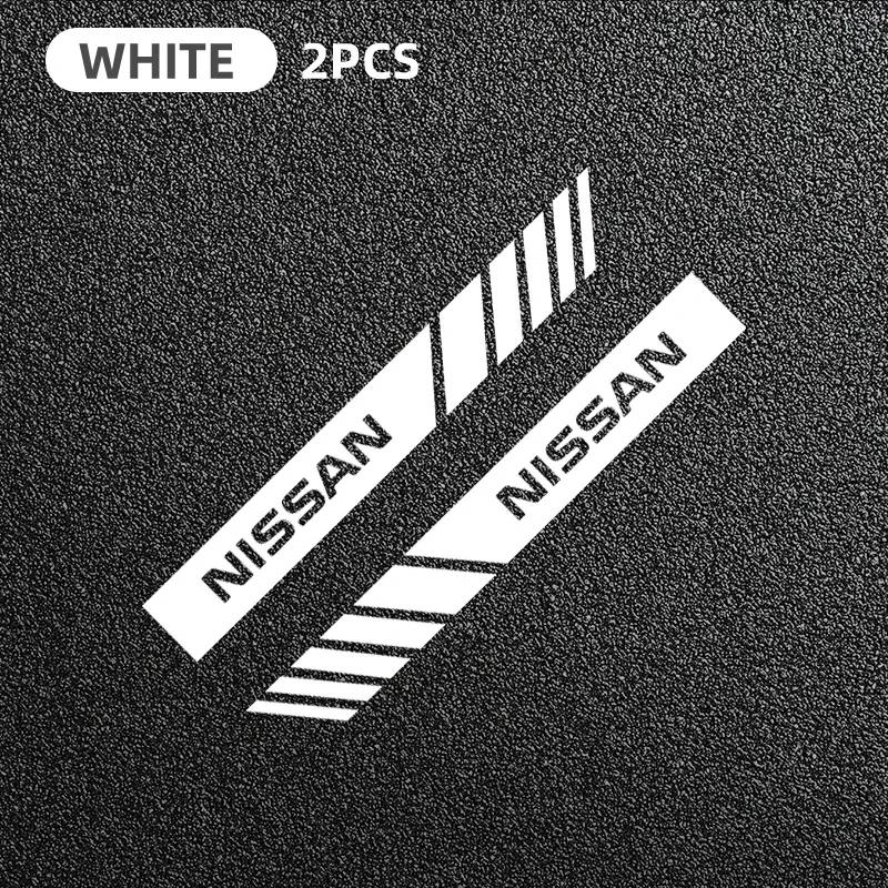 2pcs Car PVC Stripe Racing Strips Rear View Mirror Stickers For Nissan J10 X-Trail Qashqai Juke Leaf Micra NOTE Patrol Gadgets