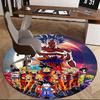 1pc Dragon Ball Z Goku Super Saiyan Round Carpet - Anime Cartoon Design Chair Mat, Non-Slip Rug for Office, Home Decor, Living Room, Bedroom, Game Roo