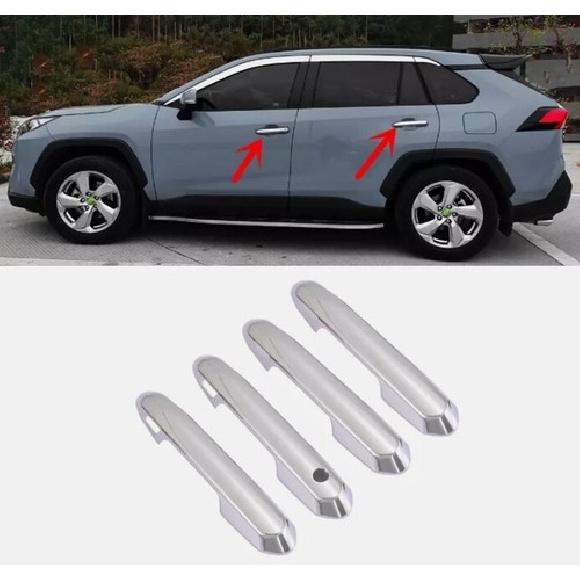4X ABS Chrome Car door Handle Cover Trim For Toyota RAV4 -2024
