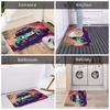 Retro Car Graphic Doormat Mat Entrance Floor Mat Electric Vehicle Pop Art Design for Home Entryway 40x60cm