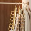 6 In 1 Trouser Hangers Magic Multi Layer Aluminium Alloy Pants Storage Rack 360 Rotatable Foldable Protable Cloth Pants Hangers