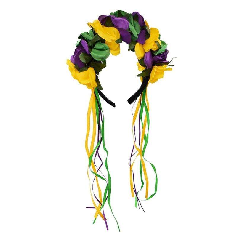 

Celebration Colorful Ribbon Headdress Soft and Comfortable Hairpeices Fashion Headwear for Party Themed Event 1