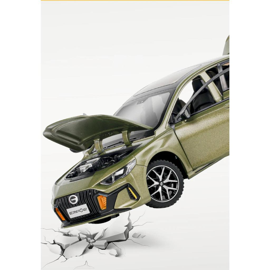New 1/24 GAC Motor Trumpchi EMPOW Alloy Car Diecasts & Toy Vehicles Metal Toy Car Model Sound and Light Collection Kids Toy