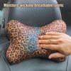 Neck Pillow For Car 2 Pieces Breathable Vehicle Cushion Leopard Print Car Neck Support Pillow With Adjustable Strap For Adults