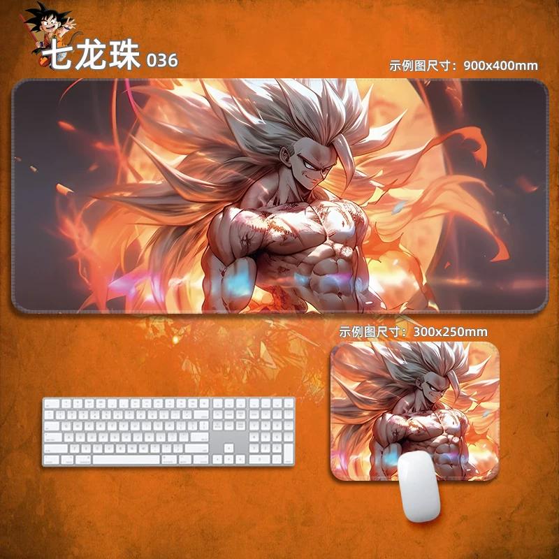 Anime Mauspads Drachenball Leder-Mauspad Nachhaltig Kleiner Junge Handgelenkstütze Tastaturunterlage Tischmatte Son Goku Animation Dekorative Tischdecke