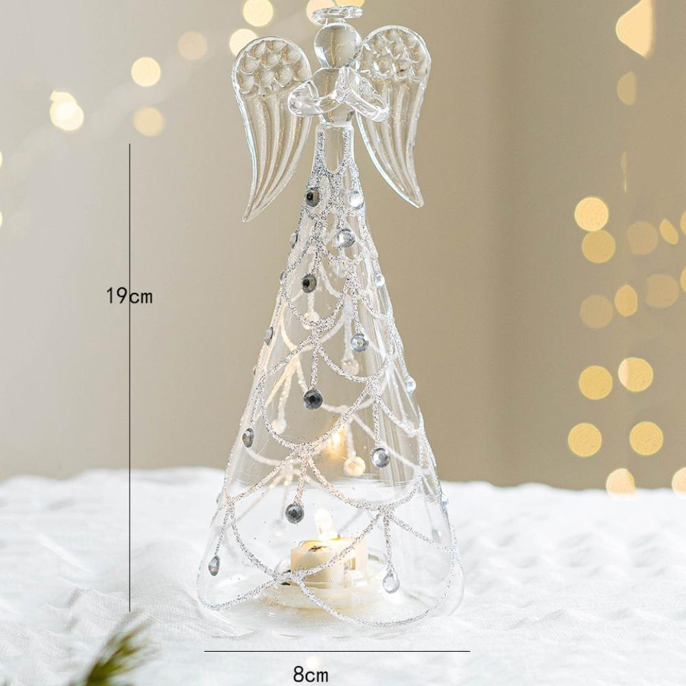 Transparent Angel Fairy Glass Light Glass Kawaii Decor Ornaments  Home Living Room