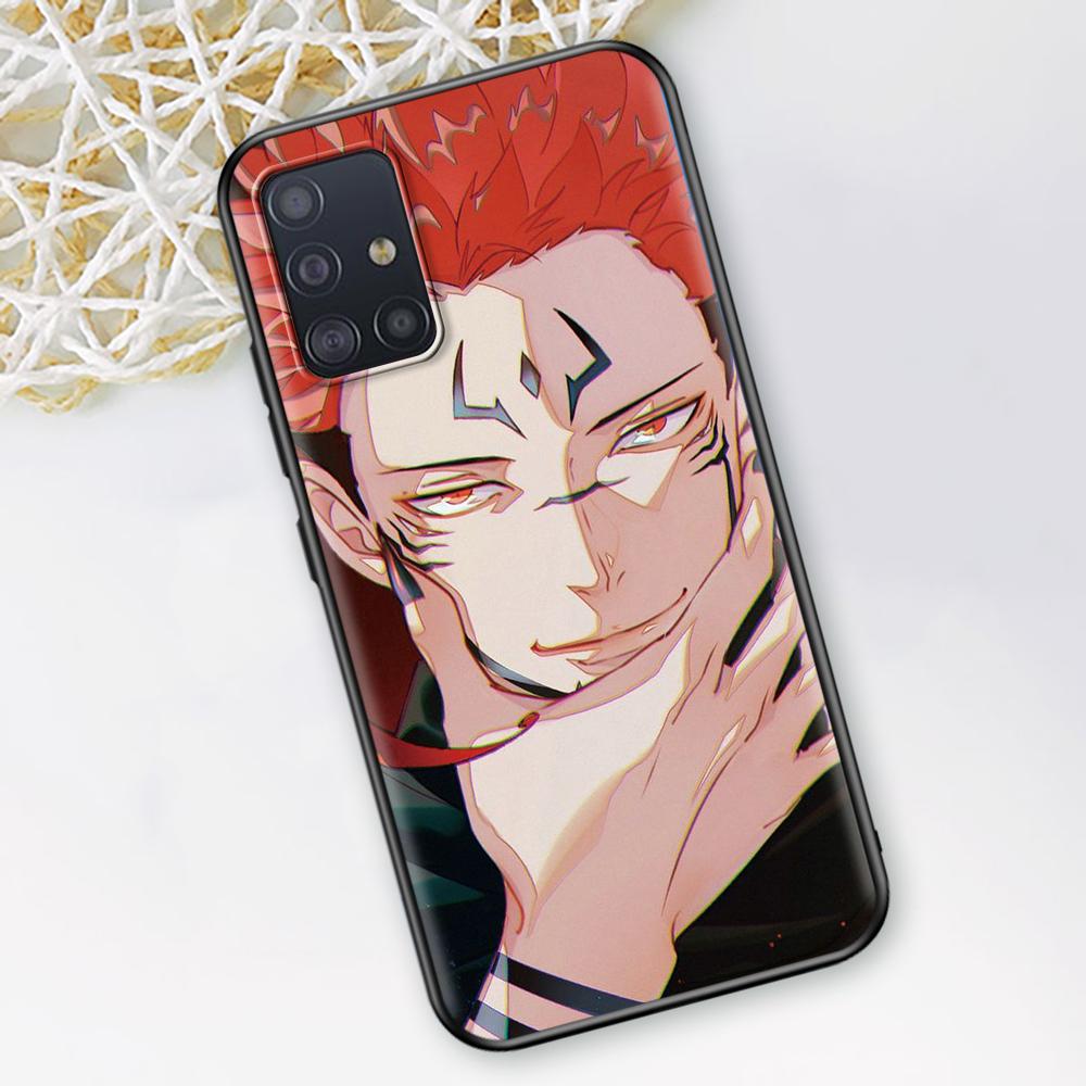 Husa Jujutsu Kaisen Gojo Satoru pentru Samsung Galaxy A51 A12 A21s A71 A52 A31 A32 A02s A72 A11 A41 A22 A01 A42 Husa moale neagra