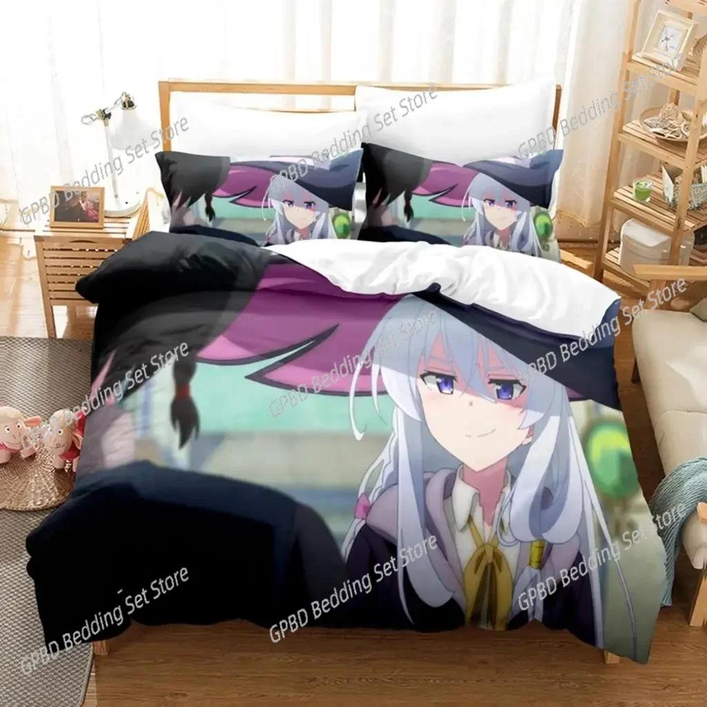 Comforter 3D Print Anime Girl The Journey Of Elaina Bedding Set Bedroom Soft Modern S Comefortable Quilt