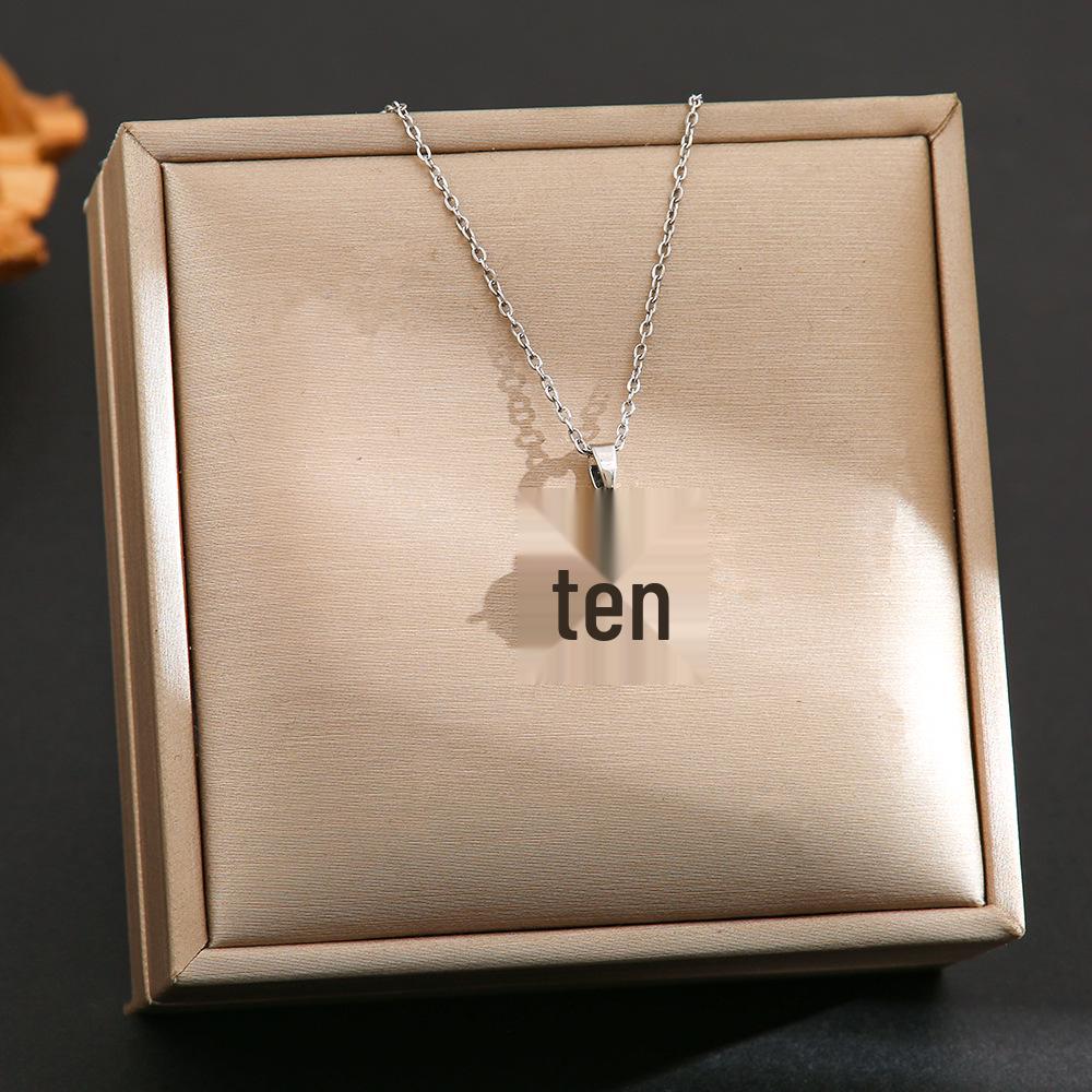 Women's Silver Titanium Steel Necklace with Micro-Inlaid Zircon - Elegant, Durable Clavicle Chain Jewelry