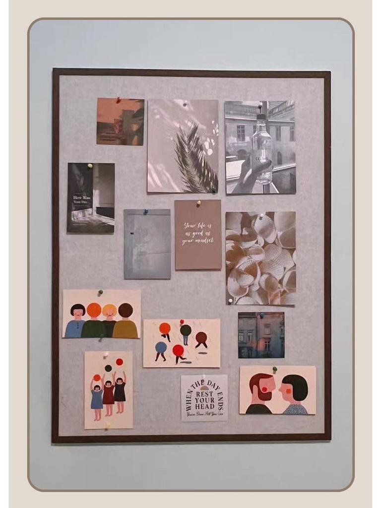 Punch-Free Felt Wall Sticker Display: Cork Board & Photo Background for Living Room Décor