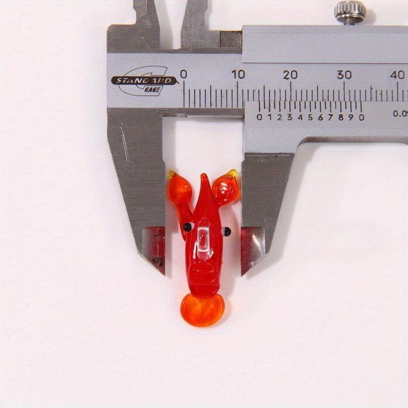 1PC Roter Hummer Mini Figur Anhänger Niedlichen Charme Krebse Garnelen Garnelen Winzige Statue Ornamente Aquarium Dekor Zubehör
