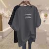 Womens Clothing Pure Cotton Tshirt SpringSummer New Short Sleeve Letter Casual Tee Lady Versatile Aesthetic Clothes