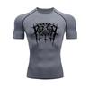 Men Compressed Short-sleeved Workout Summer Sweat Absorbing Gym Exercise Running T-shirt Sports elastic Fast Dry Breathable Tight Fit