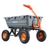 Poly Garden Dump Cart Heavy-duty Yard Carts and Wagons 1500 Lbs 13" Tires