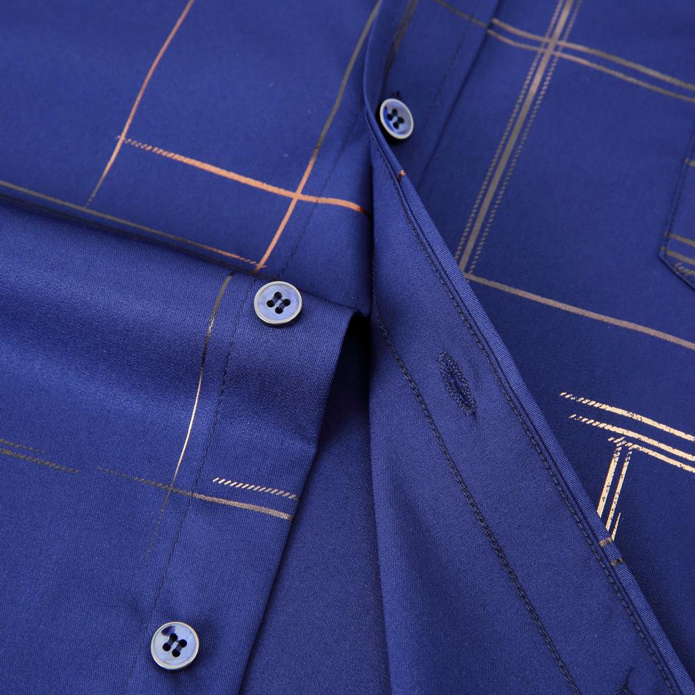 Herren Stilvolles Hemd mit Streifenmuster, Lässiges Atmungsaktives Button-Up Langarmhemd Pflegeleicht für Outdoor-Aktivitäten, Herrenbekleidung